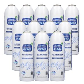 12 x Agent frigorific de înlocuire Alaska Refrigerants R134a pentru vehicule: Pachet de 12 pentru service-uri auto